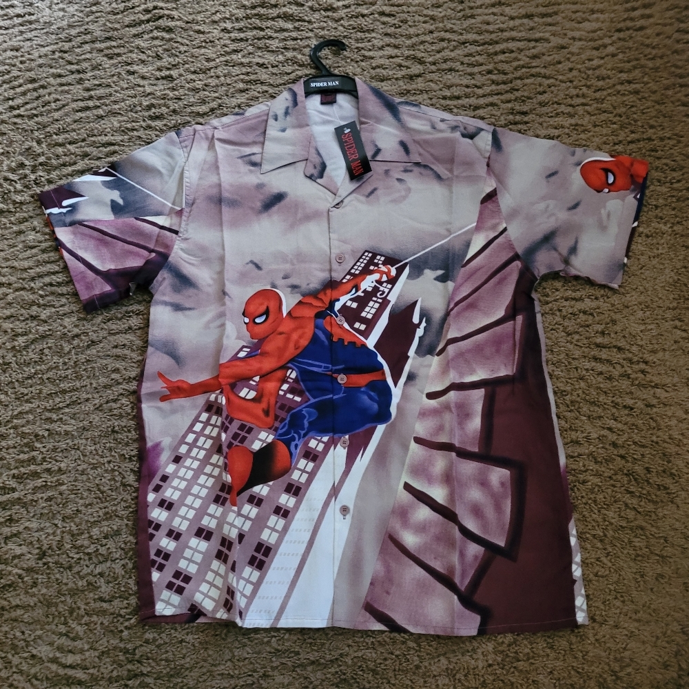 SPIDERMAN BUTTON DOWN SHIRTS